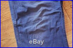 Vtg French TIMEWORN Work Pants Trousers Button Fly Chore FADED Workwear 32W