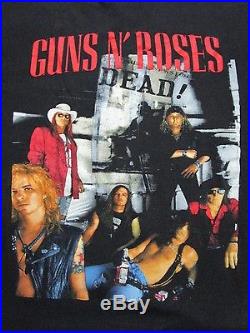 Vtg GUNS N ROSES concert tour T shirt XL DEAD! HERE TODAY GONE TO HELL 80s 90s