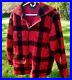 Vtg Johnson Woolen Mills Mackinaw Hooded Coat hunting jacket red buffalo plaid