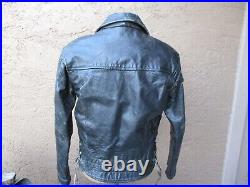 Vtg LA ROXX Leather Motorcycle Police Jacket, Chicago PD Motor Officer, US made