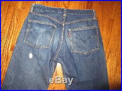 Vtg Levis 1960s 501 Big E Redline Single Stitch Jeans 30 X 26 Actual Rockabilly