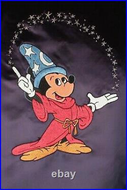 Vtg Men's 70s 80s Disney Fantasia Mickey Mouse Embroidered Jacket Sz L 42 #7692