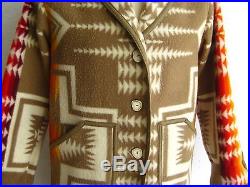 Vtg Mens Pendleton Chief Joseph Reversible Wool Indian Blanket Jacket Car Coat L
