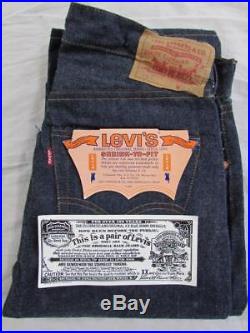 Vtg NOS 60s 1966 Levi 501 Big E Redline Denim Jeans 29×36 Work Wear Deadstock