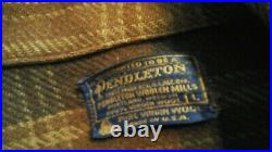 Vtg Pendleton Men's Large Heavy Thick Rugged Ranch Hunting Wool Flannel Jacket