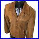 Vtg Pioneer Wear Men Brown HEAVY SUEDE Cowboy Western ROCKABILLY Leather Jacket
