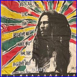 Vtg Rap Hip Hop 90's Bob Marley AOP Single Stitched Rasta XL T Shirt 2 Sided Usa