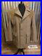 Vtg Tailored By Grais Quality Sportswear Tweed Overcoat Jacket 40 Leather