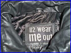 Vtg U2 Wear Out Pilot Shop A-2 Style Leather Flight Cockpit Men's Jacket Large