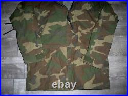 Vtg US Army Camo Parka Cold Weather Jacket Shirt Military Clothes Uniform Medium