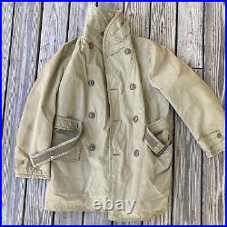 Vtg Vintage WW11 Trench Coat 1940s Jacket 42 WorldWar2 Army Military Stahl-Urban