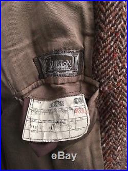 WW2 Coat Vtg 1940's Tweed Coat CC41 Vtg Overcoat Vtg Donegal Tweed Superb 38/40