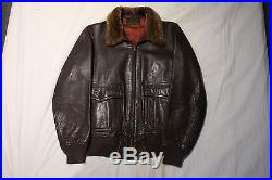 WWII Original Vintage USN US Navy M-422A Leather Jacket pre G1