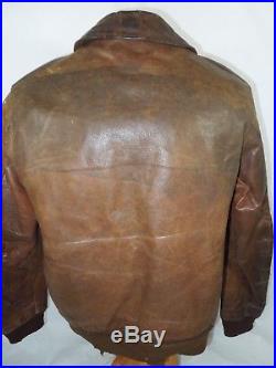 WWII USAAF 32nd Fighter Squadron Painted Pilot's Leather A-2 Jacket Size 40