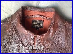 WW II TYPE A-2 Air Force leather flight jacket size 40