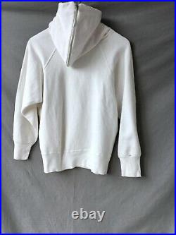 White 60's Hoodie Vtg Zip Hoodie Two Tone Vtg Sweatshirt 50s Coats Clark Zip S36