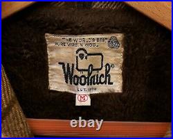 Woolrich 60's Men's M Sherpa lined Wool Mackinaw Coat vtg Buffalo Plaid Jacket