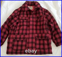 Woolrich Buffalo Plaid Hunting Jacket Union Made Quilted Mackinaw Mens Sz. 42