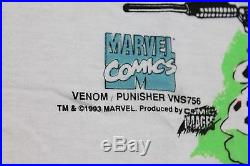 XL NOS vtg 90s 1993 VENOM x PUNISHER marvel comic t shirt 11.123