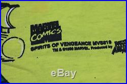 XL NOS vtg 90s 1993 all over print GHOSTRIDER x BLAZE marvel comic t shirt