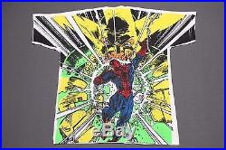 XL NOS vtg 90s 1993 all over print SPIDER MAN x ELEKTRO marvel comic t shirt