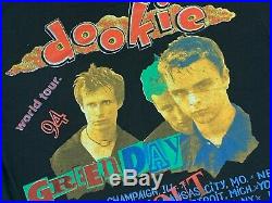 XL vtg 90s 1994 GREEN DAY Dookie bootleg tour t shirt rap tee punk 38.171